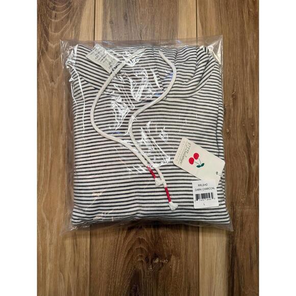 NWT! PJ Salvage Life is Sweet Sleep Hoodie Striped Size Large - Picture 2 of 5